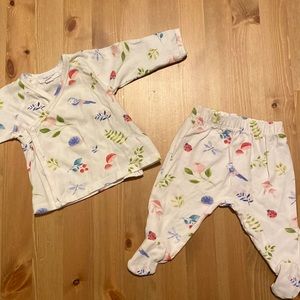 Organic kimono top and pants